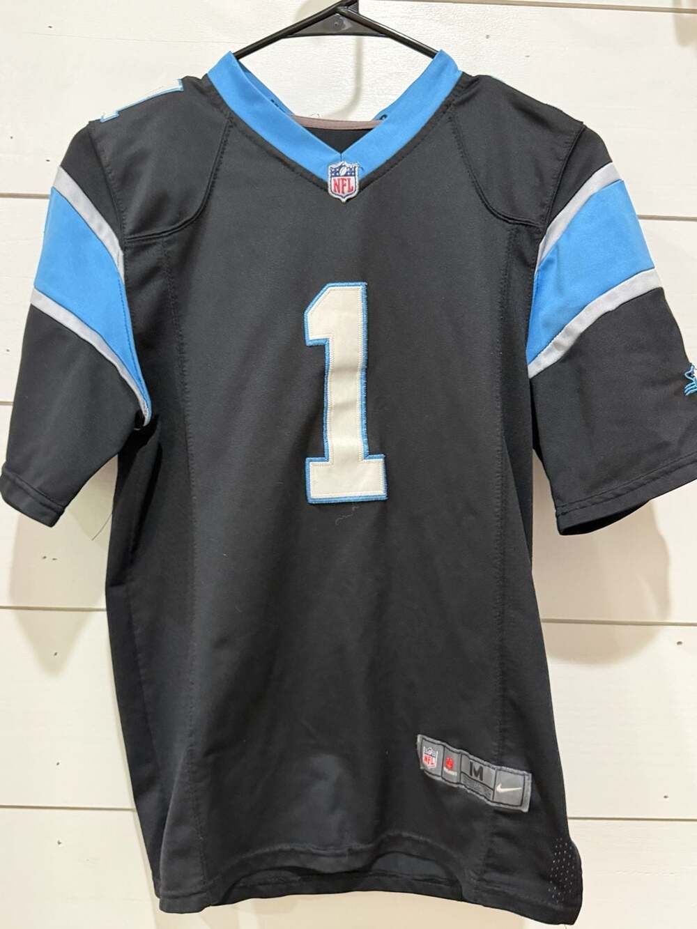 Carolina Panthers Cam Newton Nike On-Field Football Jersey Youth Medium #1 Black